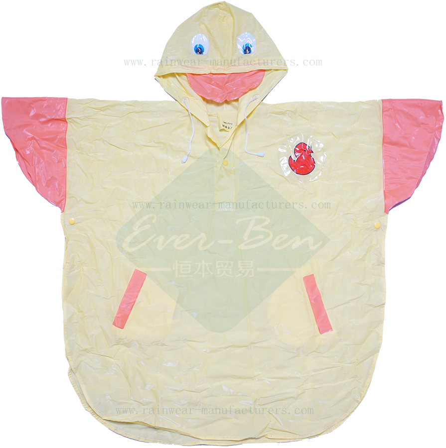Kids Duck PVC Rain Poncho